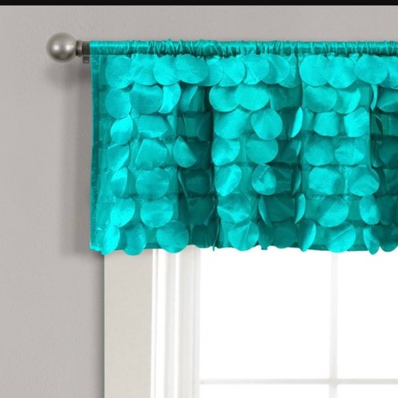 Lush Decor (1) Valance GiGi 70"x14"‎ Turquoise - Picture 5 of 5